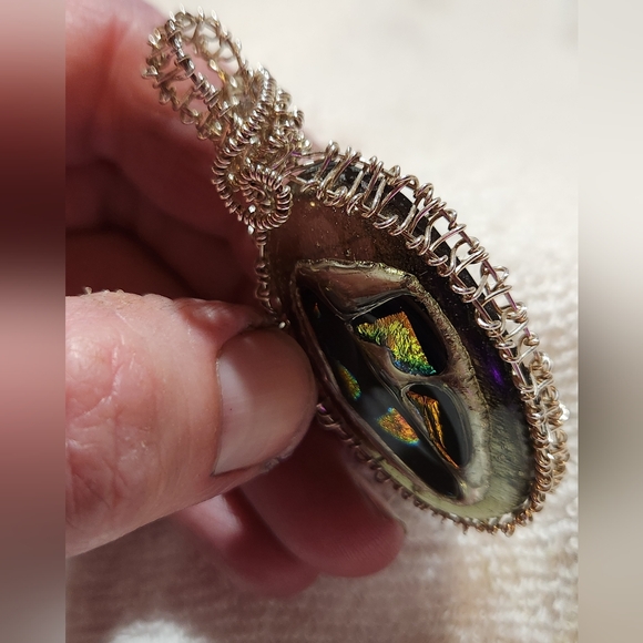 Handmade Glass Fused Pendant - Picture 5 of 9